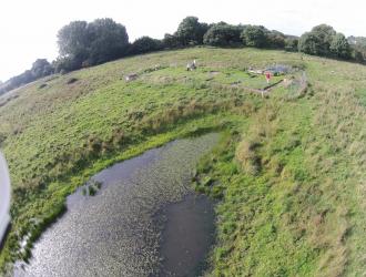 aerial view pond by James Ladell