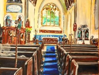 Up The Aisle At Coney Weston Church by Ned Pamphilon