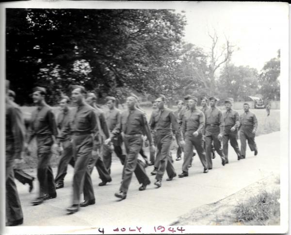 USAF servicemen marching down The Street