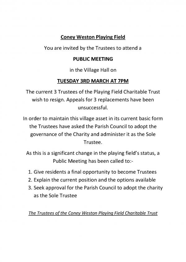 Draft Flyer from Trustees Public Meeting