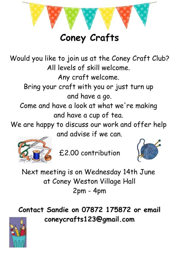 Coney Crafts 14 Jun 23