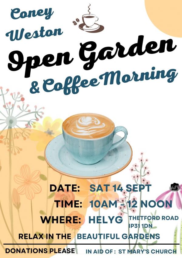 Open Garden Coffee Morning 14 Sept 2024